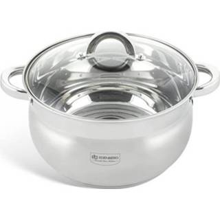 👉 Kookpan RVS zilverkleurig Edënbërg Eb-3723 - Met Deksel Ø 16 Cm 2,1l 7444736385353