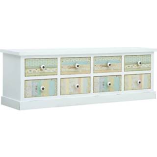 👉 Wit MDF Vidaxl Tv-meubel Met Lades 120x30x40 Cm 8719883732497