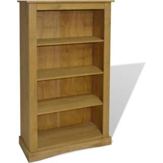 👉 Boekenkast grenenhout hout bruin Vidaxl Met 4 Planken Corona-stijl 81x29x150 Cm 8718475526230