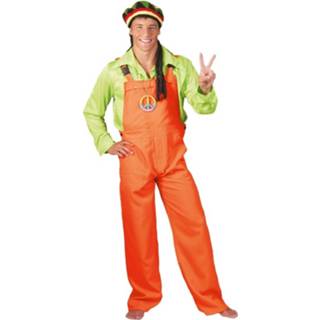 👉 Tuinbroek oranje polyester s Neon Voor Volwassenen - Carnavalskleding Verkleedkostuum/pak 8719538819252