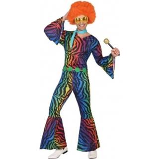 👉 Polyester XL multikleur mannen Seventies/disco Verkleedkleding Voor Heren - Carnavalskleding Voordelig Geprijsd 8719538847583