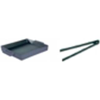 👉 Grillpan grijs gietijzer Giftset Vierkant Met Gratis Keukentang - Sambonet 8713631700264