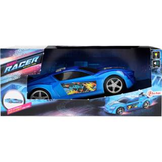 👉 Blauw kunststof Toi-toys Raceauto 12 Cm Met Licht En Geluid 8719904274890