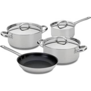 👉 Pannenset RVS zilverkleurig 4-delige - Silampos 5601416601772