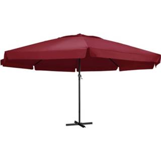 👉 Tuinparasol aluminium rood Vidaxl Met Paal 60 8719883763828