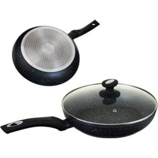 👉 Hapjespan keramisch aluminium zwart Edënbërg - Marmeren Coating 28 Cm 3-laags Anti-aanbaklaag! Eb-4111 7444736268250