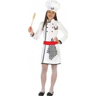 👉 Carnaval kostuum polyester multikleur meisjes Chef Kok Verkleedset / Voor - Carnavalskleding Voordelig Geprijsd 116 (5-6 Jaar) 8719538820012