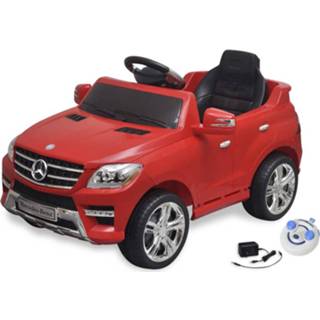 👉 Synthetisch m rood Vidaxl Elektrische Speelgoedauto Mercedes Benz Ml350 6 V 8718475931300