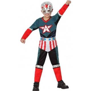 👉 Verkleedkostuum jongens Superheld kapitein Amerika pak/verkleed kostuum voor