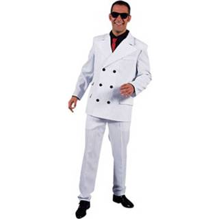 👉 Gangster kostuum wit polyester mannen Heren 48-50 (S) 8718758500834