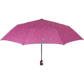 👉 Mini paraplu roze polyester vrouwen Perletti Letters Dames 96 Cm Fiberglas 8719817635146