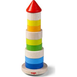 👉 Hout multikleur Haba Stapelspel Wankeltoren 23 Cm 11-delig 4010168249896