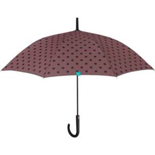 👉 Paraplu kunststof zwart vrouwen Perletti Time Automatisch Dames 102 Cm Microfiber Taupe 8719817661152