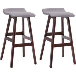 👉 Barstoel stof active grijs Barstoelen 2 st lichtgrijs 8719883754154