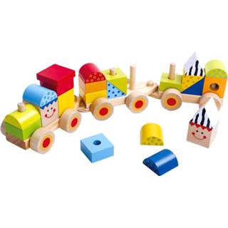 👉 Hout multikleur Tooky Toy Stapeltrein Junior 38 X 9,5 Cm 26-delig 6970090041181