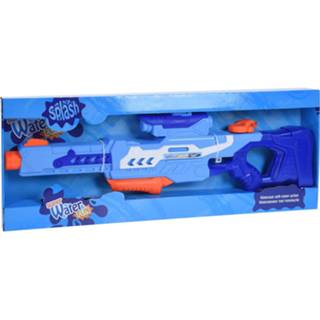 👉 Waterpistool blauw kunststof kinderen 1x Waterpistolen/waterpistool Van 77 Cm Kinderspeelgoed - Waterspeelgoed Grote Waterpistolen 8720276034289