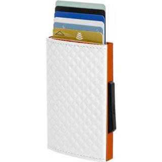 👉 Pasjeshouder wit leer aluminium ÖGon Designs Rfid Cascade 6,8 X 9,7 Cm 3760127770244