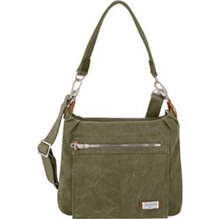 👉 Schoudertas groen canvas suède vrouwen Travelon Heritage Anti-diefstal Hobo Damestas Crossbody Handtas Rfid 33072 8717253690491