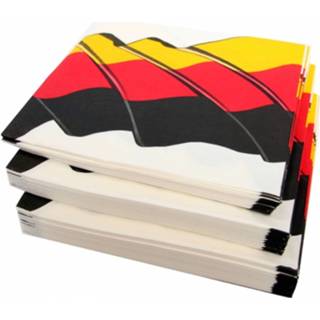 👉 Servet papieren papier multikleur 150x Duitsland Landen Thema Servetten 33 X Cm - Wegwerp Servetjes Duitse Versieringen/decoraties 8720147854732