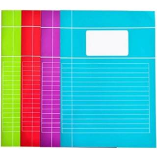 👉 Schoolschrift multikleur 20x Stuks School Schriften Vrolijk Gekleurd A4 Lijntjes - Schoolschriften 8720276124218