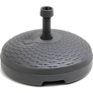 👉 Parasolvoet zwart polyester Gerimport - Moderne 45x45x29cm Vulbaar 20 Liter Zomer Zon Parasol Rattan- 19-32mm 8009271045910