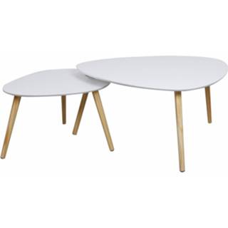 👉 Bijzettafel wit hout MDF Happy Home Hwb06-hol - Set Hout/wit 753626140284