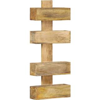 👉 Hout bruin mannen Vidaxl Tijdschriftenwandrek 30x11x72 Cm Massief Mangohout 8719883866130