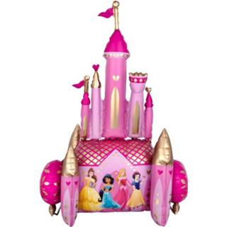 👉 Folie roze Amscan Ballon Kasteel Prinsessen 88 X 139 Cm 26635398077