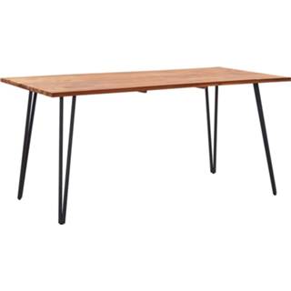 👉 Terrastafel acaciahout bruin Vidaxl Tuintafel Met Haarspeldpoten 160x80x75 Cm Massief 8719883780405