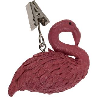 👉 Tafelkleed 12x Gewichtjes Flamingos Thema 6 Cm - Tafelkleden Op Zijn Plek Houden Met Klemmen 8720147908251