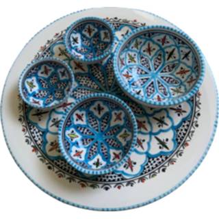 👉 Turkoois blauw aardewerk multikleur Tapas Party Set 5 Delig Turquoise Blue Fine Tp.py.tb Dishes & Deco 7448124726797