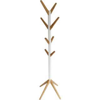 👉 Kapstok hout wit Happy Home Hfg01-wei - 8 Haken 729389739706