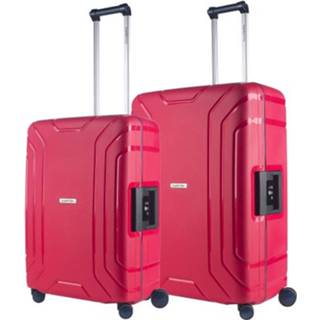 👉 Kofferset rood polypropyleen Carryon Steward - 2 Delige Tsa Trolleyset Koffers Met Vaste Kliksloten 8717253524154