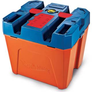 👉 Blauw oranje kunststof multikleur Hot Wheels Lanceerbaan Track Builder Box 34 X 31 Cm Blauw/oranje 887961871333