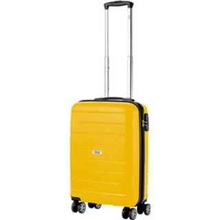👉 Geel polypropyleen Travelz Big Bars Handbagagekoffer 55cm Handbagage Tsa 8717253110166