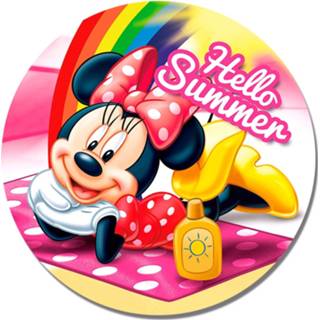 👉 Strandlaken roze polyester Disney Minnie Mouse 120 Cm 8435507814270