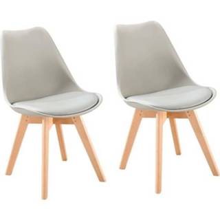 👉 Eetkamerstoel grijs Bjorn Set Van 2 Eetkamerstoelen - Scandinavisch L 48 X D 57 Cm 3248116146183