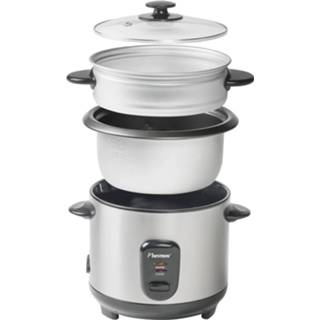 👉 Rijstkoker staal zilverkleurig Bestron Asia Lounge Arc100as 400 W 1 L 8712184056019