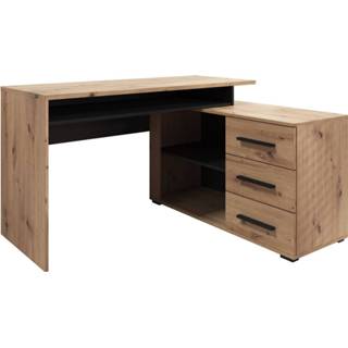 👉 Bureau zwart eiken Meubella - Aero 137,5 Cm 8720168916723