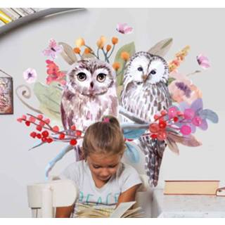 👉 Muursticker nederlands Muurstickers vogels Boom met dieren