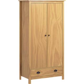 👉 Kledingkast grenenhout Vidaxl Met 2 Deuren Hill Range 89x50x170 Cm 8719883910130