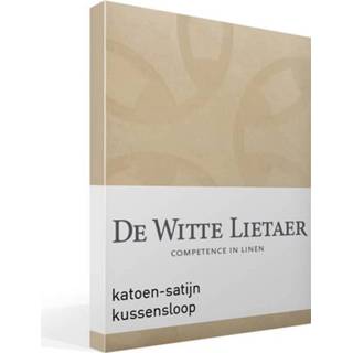 👉 Kussenslop witte Katoen Satijn geel De Lietaer Motion Kussensloop - 100% Katoen-satijn 60x70 Sandshell 5410156524704