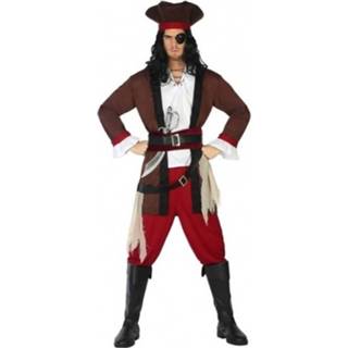👉 Polyester XL multikleur Piraat Henry Verkleed Pak/kostuum Voor Volwassenen 8719538834026