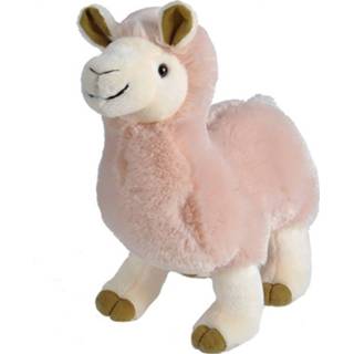 👉 Knuffel roze pluche polyester kinderen Alpaca 32 Cm - Lama Boerderijdieren Knuffels Speelgoed Voor 8719538969056