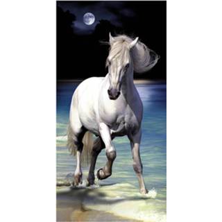 👉 Strandlaken katoen velours multikleur The Beachtowel Night Horse - 100% 75x150 Cm Multi 8719151081838
