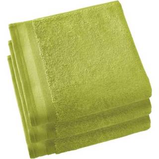 👉 Gastendoekje witte katoen geel De Lietaer Contessa Badtextiel - 100% (40x60 Cm) Set Van 3 Dark Citron 5410156560108