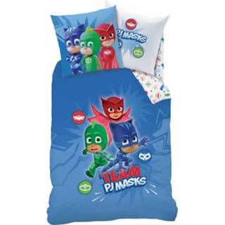 👉 Dekbedovertrek katoen Pj Masks Action - Eenpersoons 140 X 200 Cm Multi 3272760463532