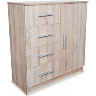 👉 Dressoir eiken Vidaxl 79x35x88 Cm Spaanplaat 8718475570240