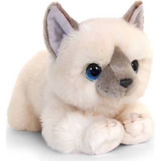 👉 Katten knuffel witte pluche wit kinderen Keel Toys Kat/poes 30 Cm - Knuffeldieren Speelgoed Voor 8719538979598
