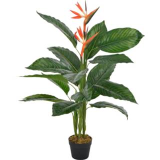 👉 Kunstplant met pot strelitzia 100 cm rood
